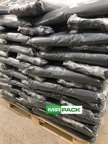 Мешки для мусора 180 л, 100 мкм, ПВД, в пачках 50 шт. черные, 2х слойные - Вид 7